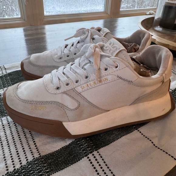 Sam Edelman Women’s Cream and Brown Sneakers - Picture 3 of 5